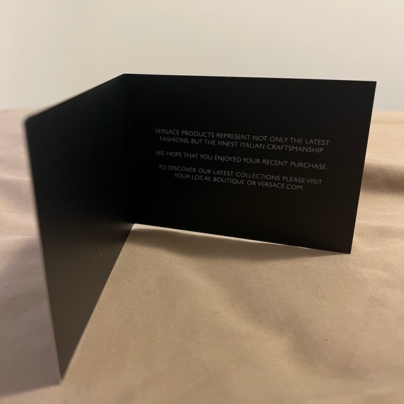 VERSACE Card Packaging, Black, Medusa logo - Picture 2 of 3